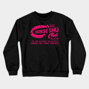 Retro Vintage Horseshu Club Hotel and Casino Jackpot distressed Crewneck Sweatshirt